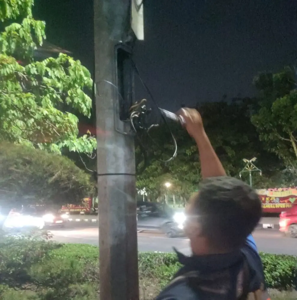 Gawat! Lampu Jalan Sudirman Pekanbaru Padam, Ternyata ini Penyebabnya