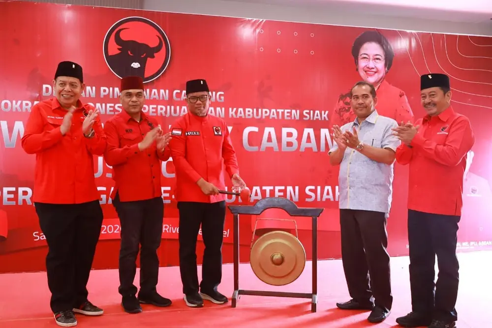 Hadiri Musancab PDI-P, Sekda Siak Kupas Peran Parpol