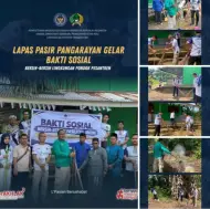 Lapas Pasir Pangarayan Gelar Bakti Sosial Bersih-Bersih Lingkungan Pondok Pesantren