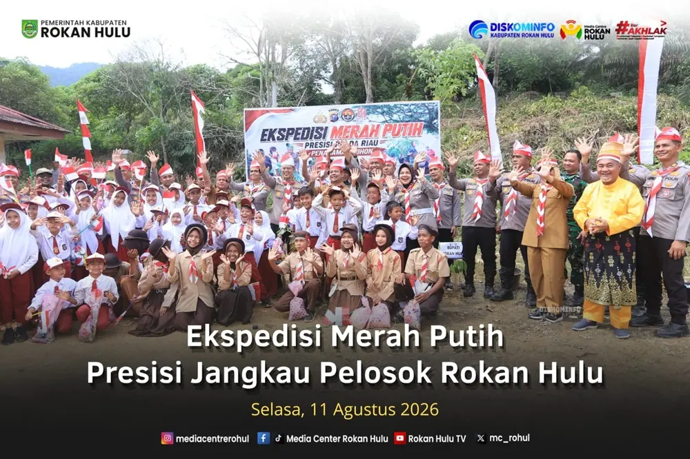 Jangkau Pelosok Rohul, Wabup Syafruddin Poti Puji Ekspedisi Merah Putih Polda Riau
