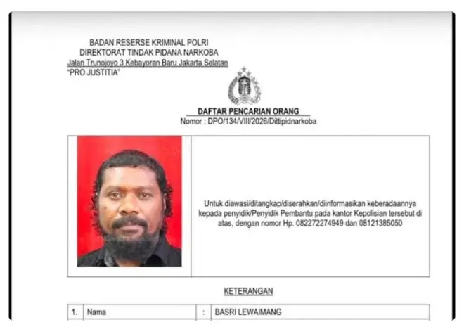 Kabur ke Malaysia, Bareskrim Polri Tangkap Bandar Narkoba Bos Kelab Malam Batam
