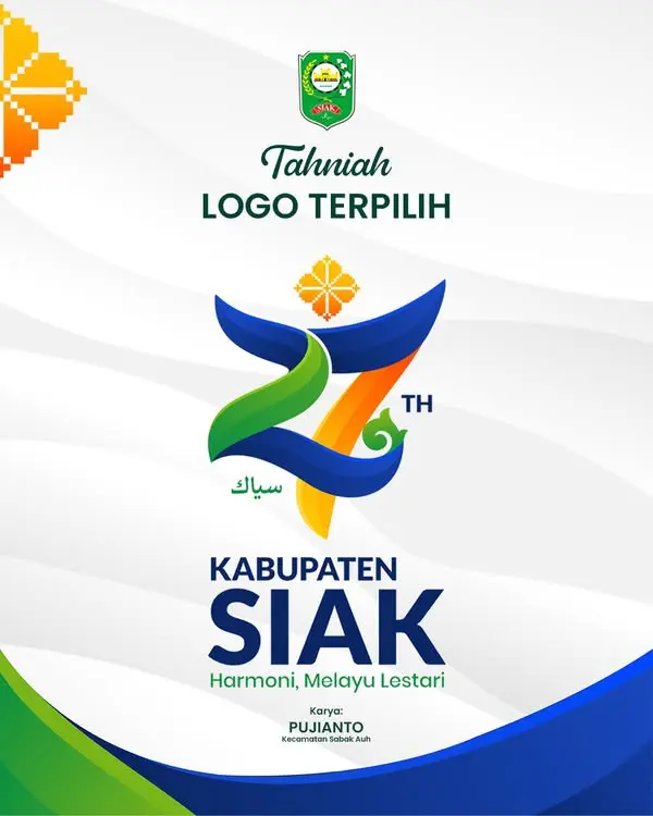 Kalahkan Puluhan Desainer Handal, Karya Pujianto Sabak Auh Resmi Jadi 'Wajah' Hari Jadi Siak ke-27!