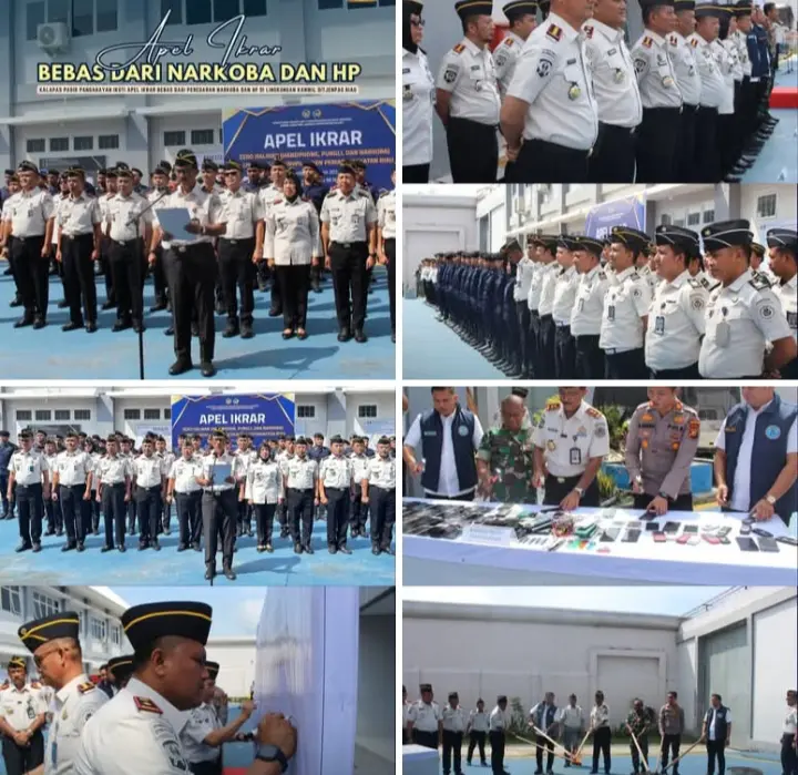 Kalapas Pasir Pengaraian Ikuti Apel Ikrar Bebas Peredaran Narkoba dan HP