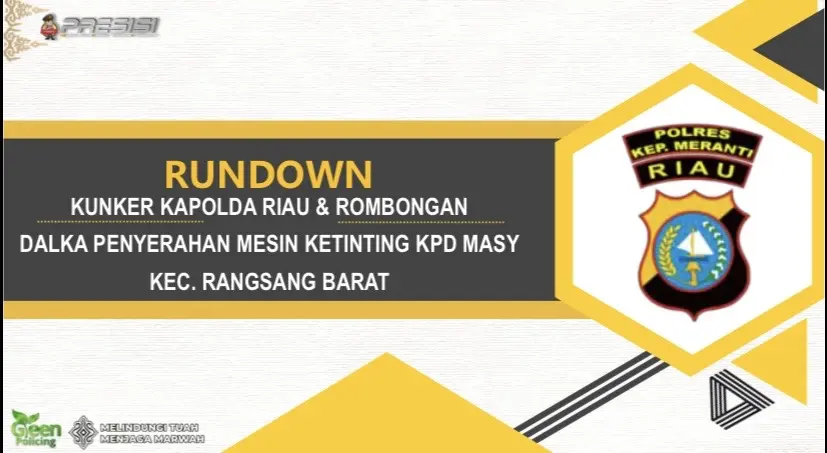Kapolda Riau Kunker ke Meranti, Berikut Rangkaian Kegiatannya