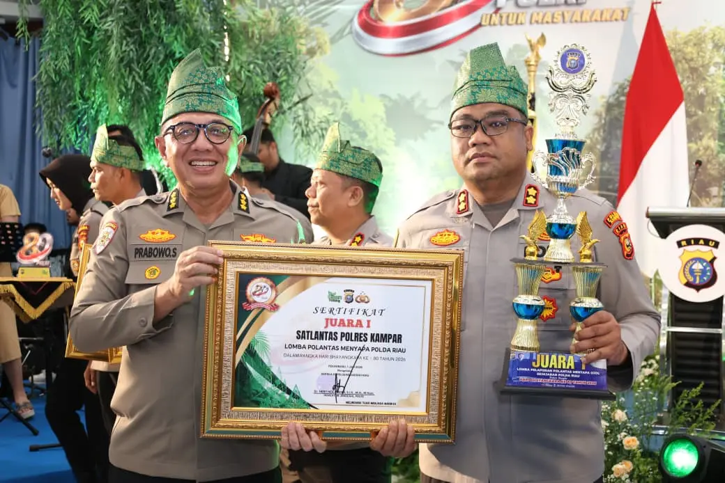 Kapolres Borong Tiga Gelar Juara di Hari Bhayangkara ke-80, Polres Kampar Jadi yang Terbaik di Polda Riau