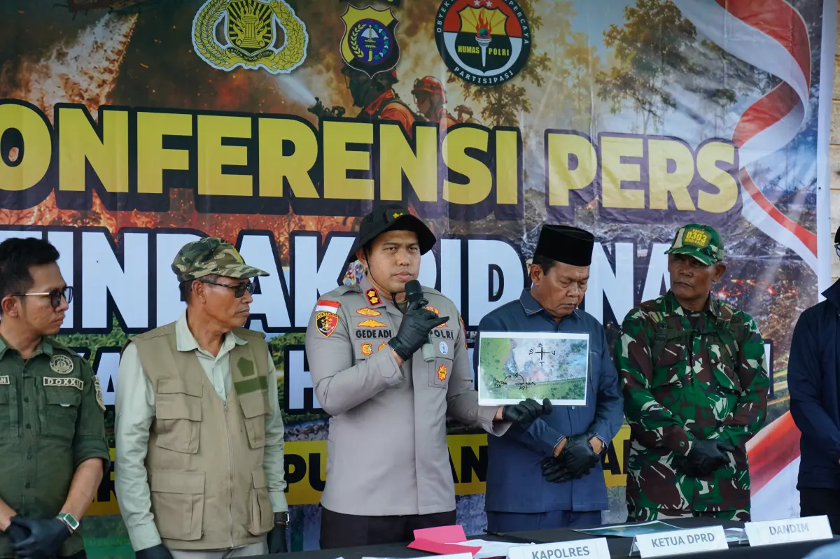Karhutla Meluas hingga 85 Hektare, Polres Meranti Ungkap Titik Awal Api dan Tetapkan Tersangka