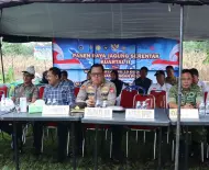 Kawal Astacita dari Desa Ulak Lebar, Polres Bengkulu Selatan Ikuti Panen Raya Serentak Bersama Presiden