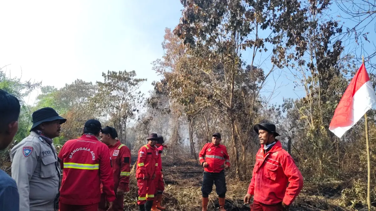 Kisah Manggala Agni Riau Upacara HUT RI di Titik Karhutla: Jiwa Patriotisme Sebagai Penyemangat