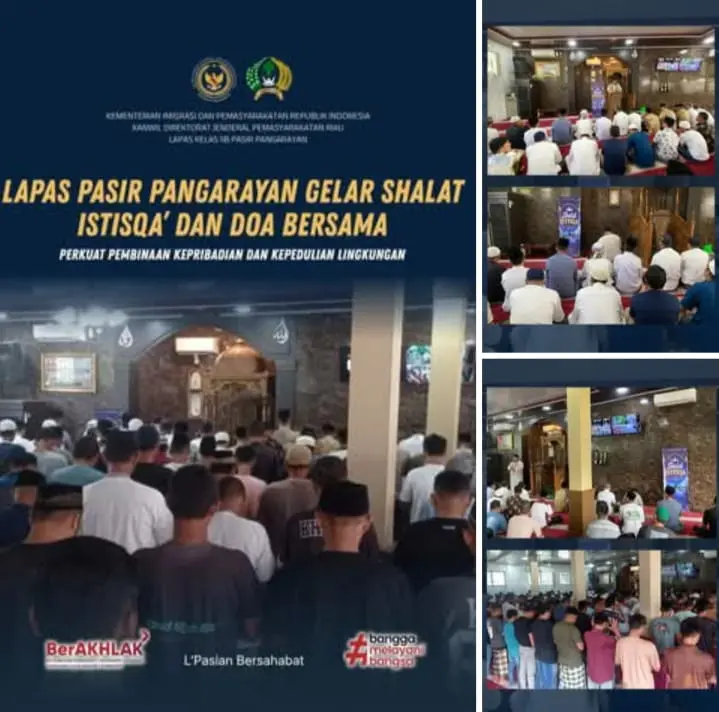 Lapas Pasir Pengaraian Gelar Shalat Istisqa’ dan Doa Bersama
