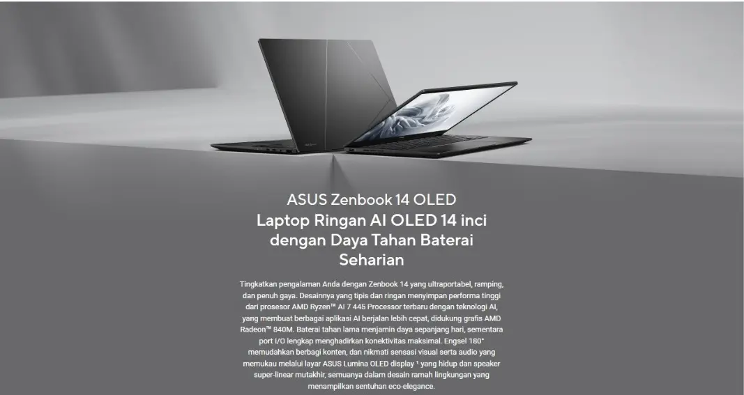 Laptop Baterai Awet Terbaik: Zenbook & Vivobook S dengan Daya Tahan hingga 32 Jam