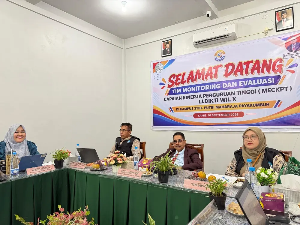 LLDIKTI Wilayah X Evaluasi Kinerja STIH Putri Maharaja Payakumbuh