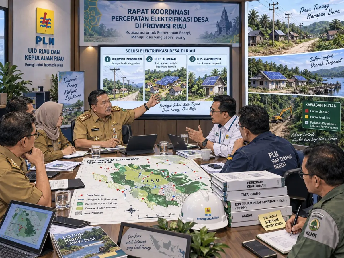 Masalah Lahan dan Perizinan Jadi Kendala Listrik Pedesaan di Riau, GM PLN: Ada Lokasi Melewati Hutan Lindung