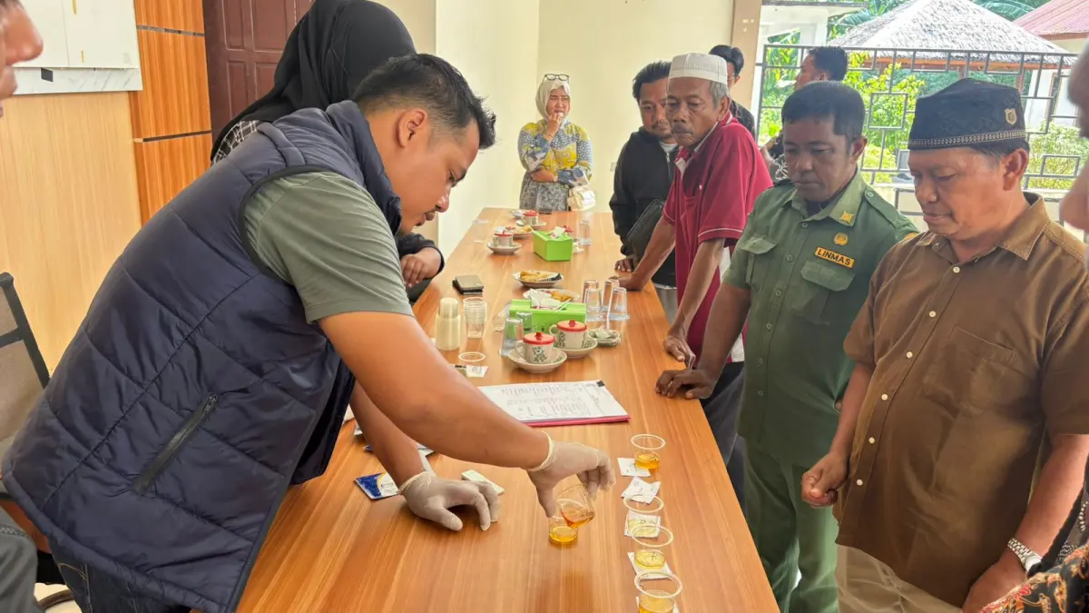 Mendadak! Polisi Tes Urine Pegawai di Dua Kantor Desa di Bengkalis, Ini Hasilnya