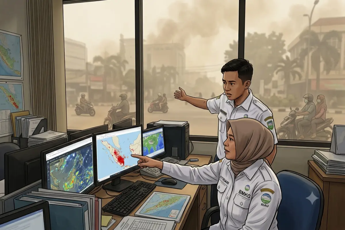 Meski Hujan, Titik Api di Sumatera Masih 1.685 Titik, di Riau Ada di Dumai, Inhu dan Inhil