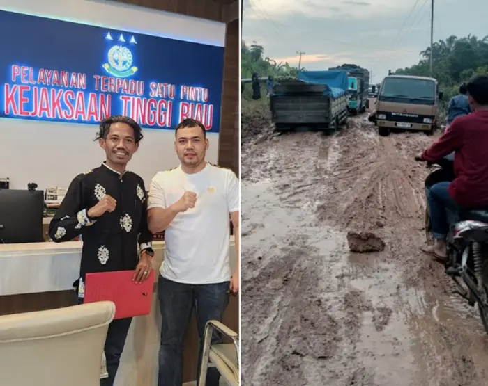 Miris! Daerah Penghasil Ribuan Barel Minyak, Jalan Menuju Kantor Camat Tapung Hulu Justru 'Hancur Lebur'