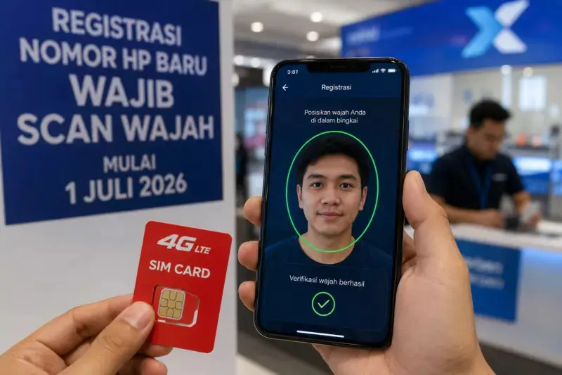 Mulai Minggu Depan 1 Juli Beli Kartu Perdana Seluler Pakai Scan Wajah, Tak Lagi Pakai KK