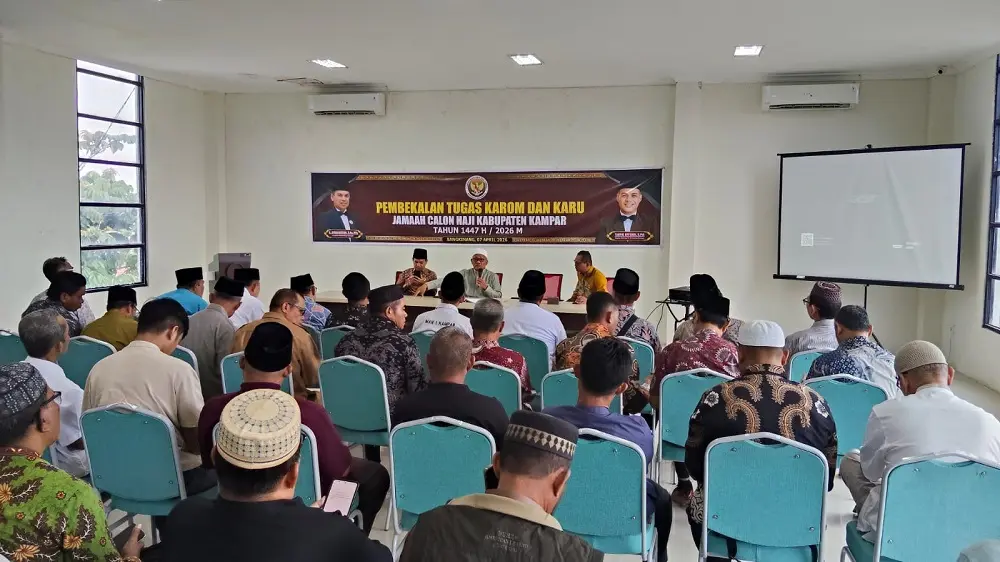 Pembekalan Karom dan Karu JCH Kampar 2026, 56 Petugas Siap Kawal 452 Jamaah