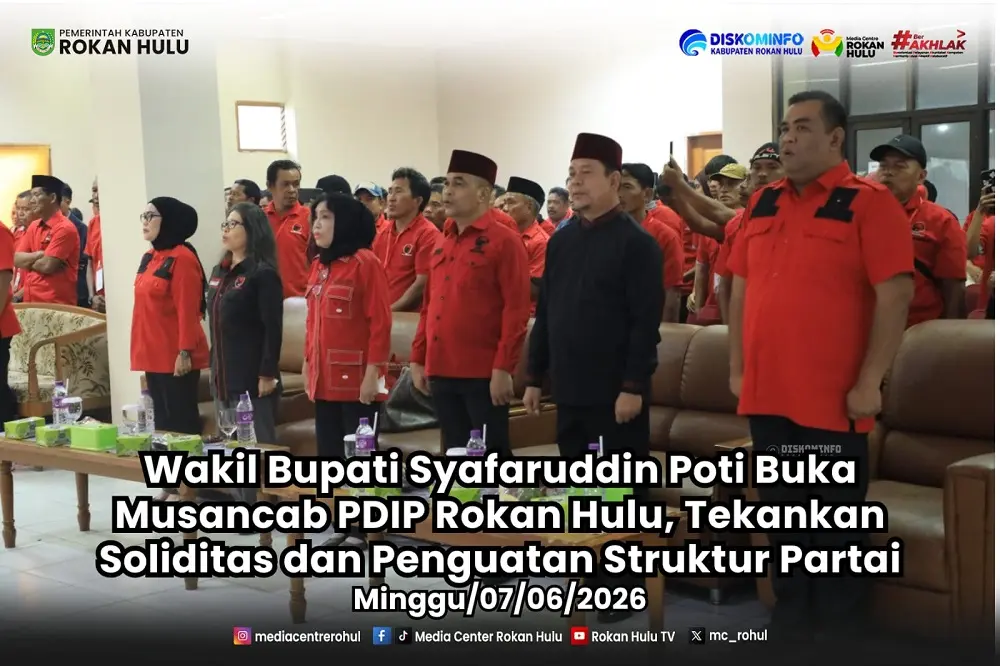 Penguatan Akar Rumput, Syafaruddin Poti Buka Musancab PDIP Rokan Hulu, Tekankan Soliditas Struktur Partai