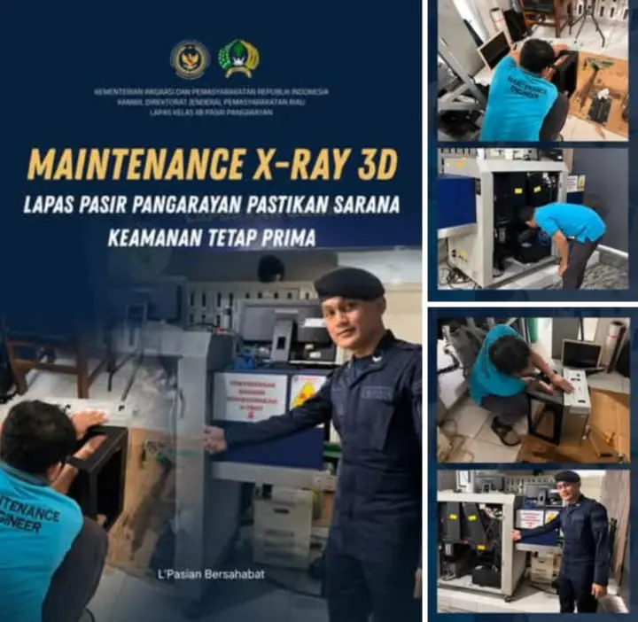 Perkuat Deteksi Dini, Lapas Pasir Pangaraian Lakukan Perawatan Berkala X-Ray 3D System