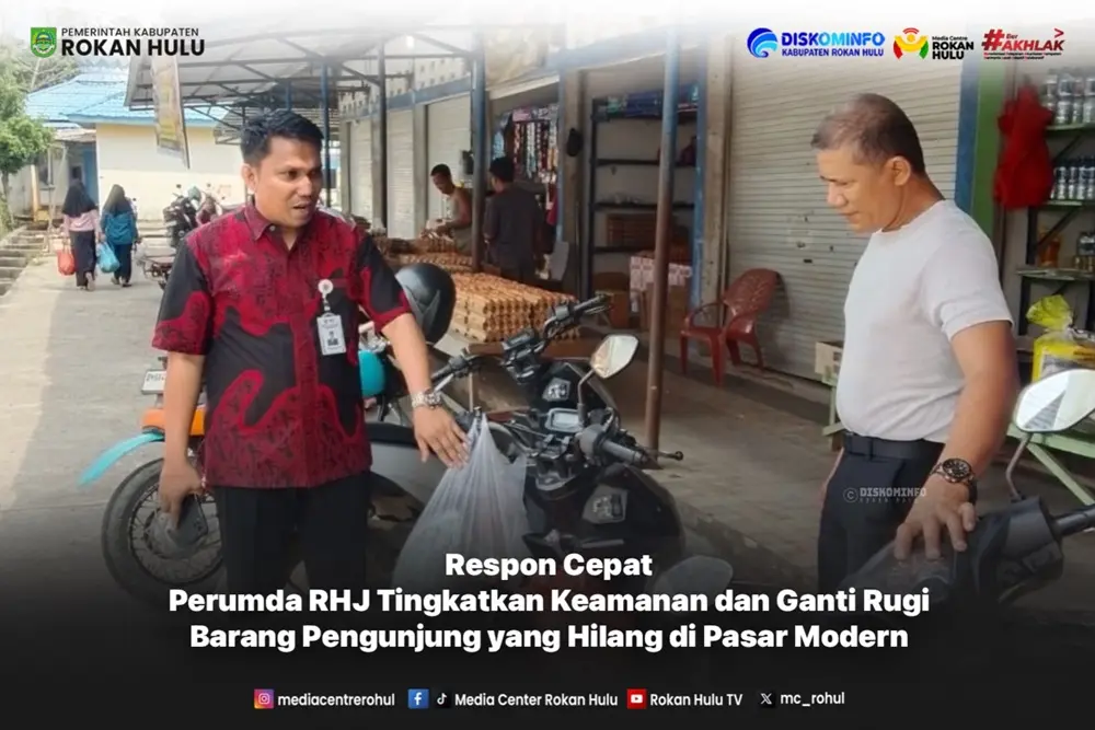 Perumda RHJ Ganti Rugi Barang Pengunjung Pasar Modern yang Hilang