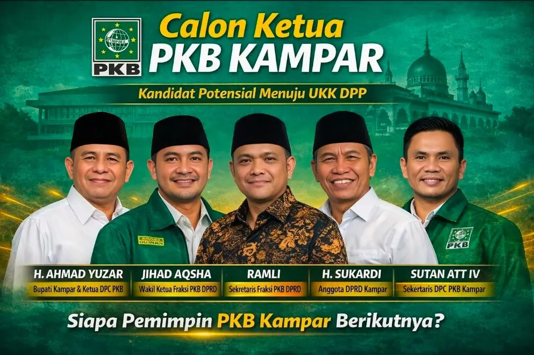 Peta Persaingan Ketua PKB Kampar: 8 Kandidat Masuk UKK DPP, 5 Nama Terpetakan Kuat