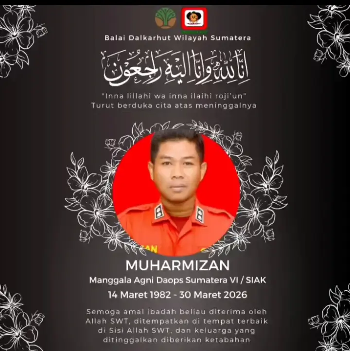 Plt Gubernur Riau Sampaikan Dukacita Mendalam Atas Wafatnya Muharmizan Petugas Manggala Agni yang Gugur dalam Tugas