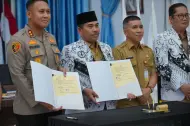 Polres Siak dan PGRI Teken MoU Perlindungan Hukum Bagi Guru