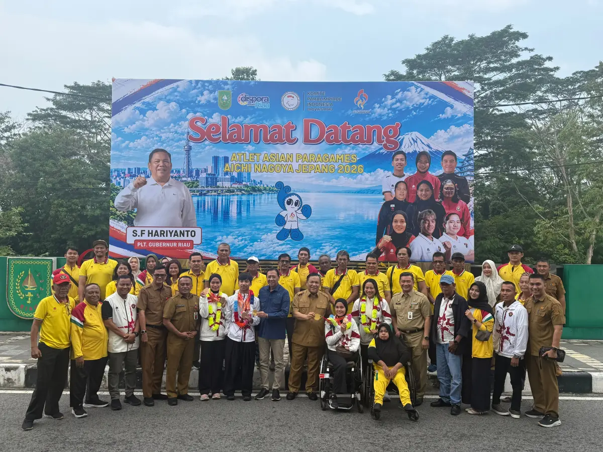 Raih 3 Emas, Plt Gubernur Riau Sambut Kepulangan Atlet Asian Para Games dari Jepang