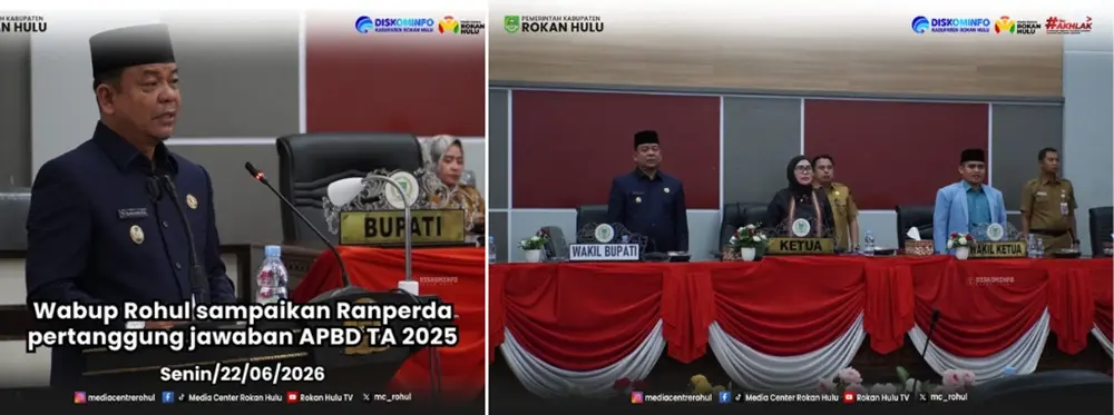 Rapat Paripurna DPRD Rohul, Realisasi Belanja Keuangan Daerah Tahun 2025 Tembus 92,78 Persen