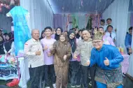 Rela Basah Kuyup Diguyur Hujan, Bupati Afni Resmikan Kompetisi Gema Pros Tingkat SMP se-Siak