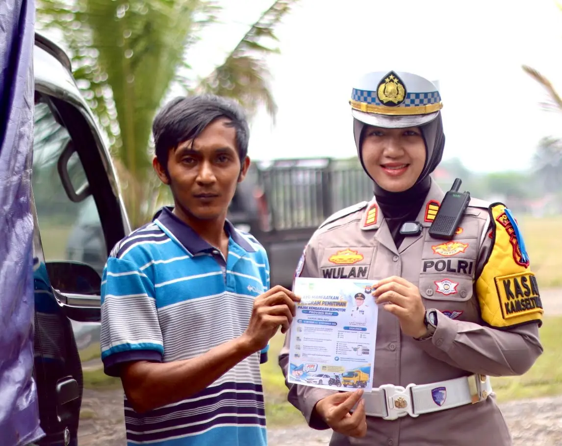 Satlantas Polres Kampar Bersama UPT Samsat Bangkinang Gelar Ramp Check Operasi Patuh Lancang Kuning 2026