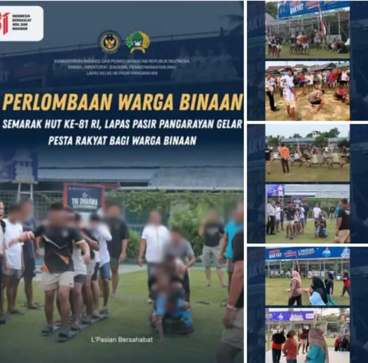 Semarak HUT ke-81 RI, Lapas Pasir Pangaraian Gelar Pesta Rakyat bagi Warga Binaan