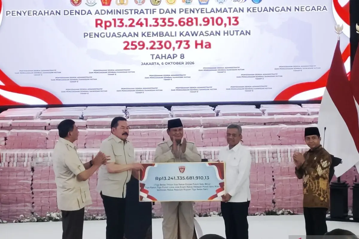 Serahkan Sitaan Rp13,24 Triliun, Prabowo Puji Satgas PKH Sudah 8 Kali Serahkan Uang ke Negara