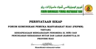 Sikapi El Nino, FKPMR Rilis Sembilan Imbauan Tegas Penanganan Karhutla di Riau