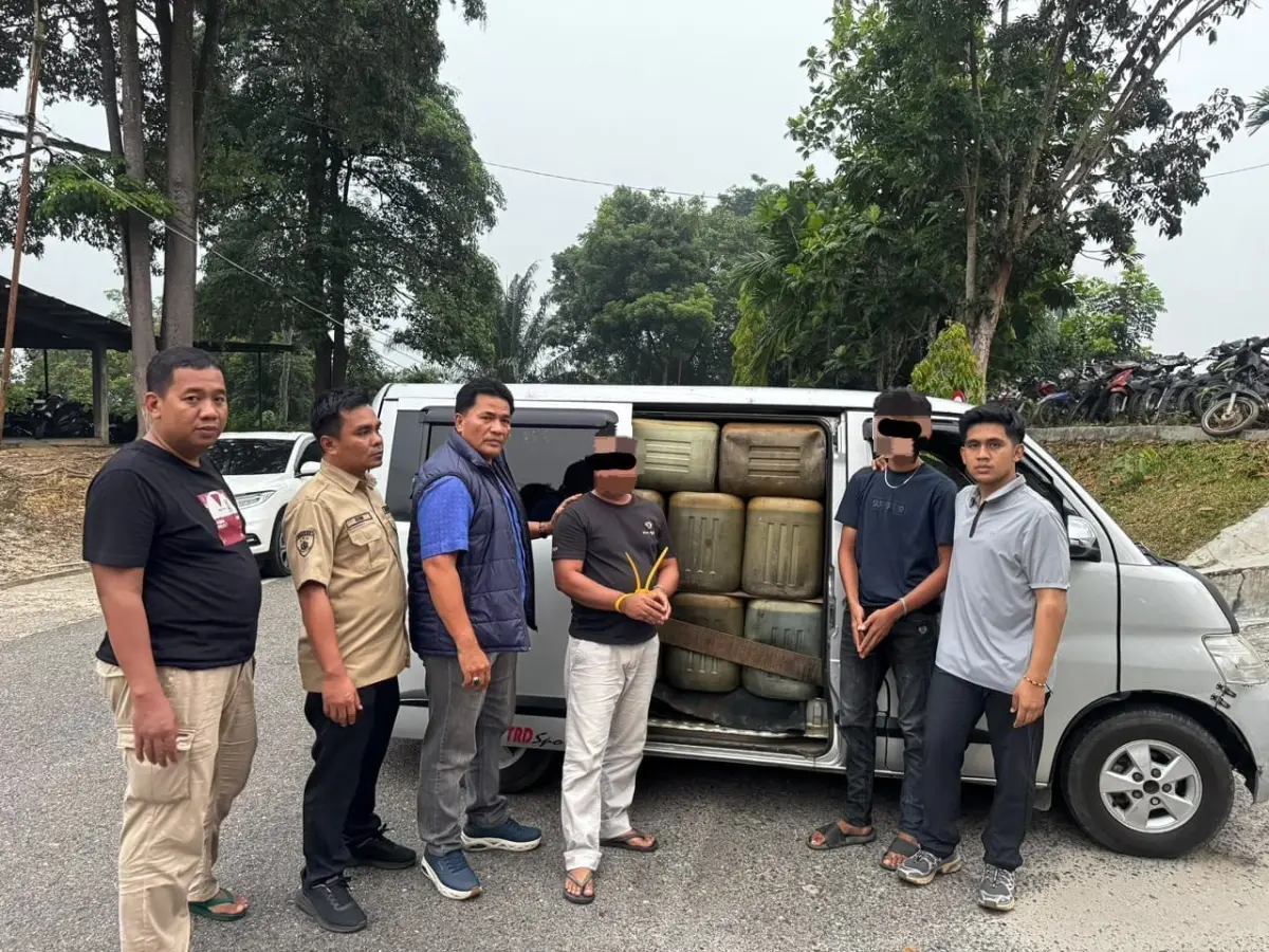 Tangkap Mafia Minyak, Polres Kuansing Amankan BBM Bersubsidi Jenis Pertalite 2.400 Liter