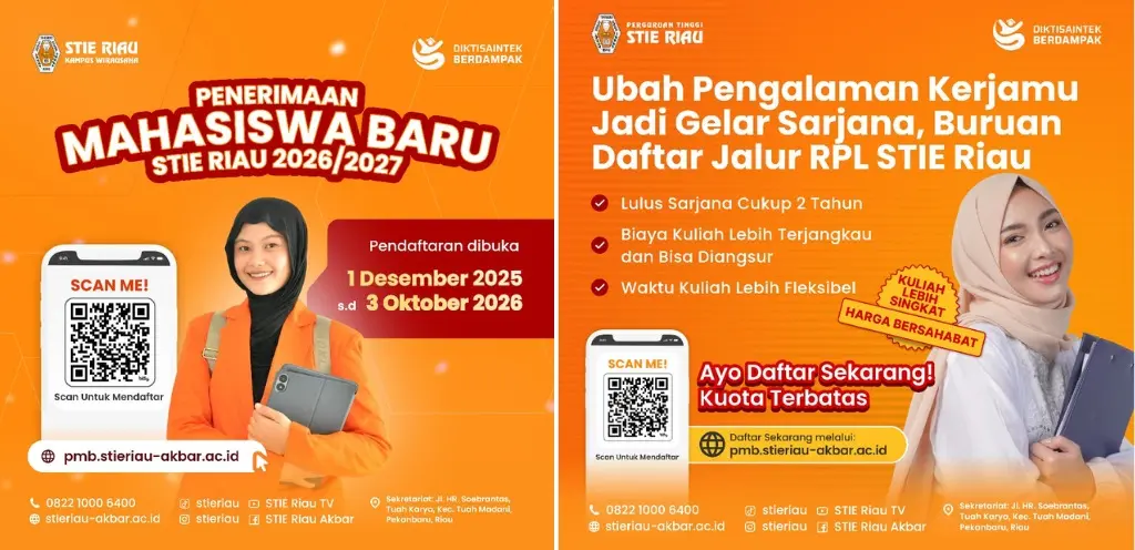 Tawarkan Program Lulus Cepat, STIE Riau Buka Pendaftaran Mahasiswa Baru 2026-2027