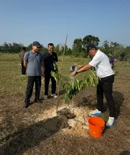 Tebar Keberkahan Bagi Alam, BRK Syariah Ikut Tanam Pohon di Kawasan Stadion Utama Riau