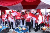 Tegaskan Laut Bagian dari Indonesia, Pemkab Asahan Kibarkan Dua Bendera 50 Meter di Bagan Asahan Panton