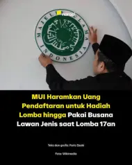 Tergolong Judi, Fatwa MUI Haramkan Uang Pendaftaran Lomba Agustusan dan Pria Berbusana Wanita