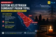 Ternyata ini Penyebab Listrik PLN Seluruh Sumatera Padam Total