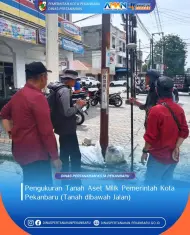 Turun Lansung, Dinas Pertanahan Pekanbaru Ukur Tanah Aset Pemko di Payung Sekaki