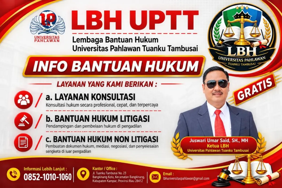 Universitas Pahlawan Bentuk LBH, Juswari Umar Said Ditunjuk sebagai Ketua