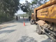 UPTJJ Wilayah II PUPR Riau Perbaiki Empat Ruas Jalan di Rohil