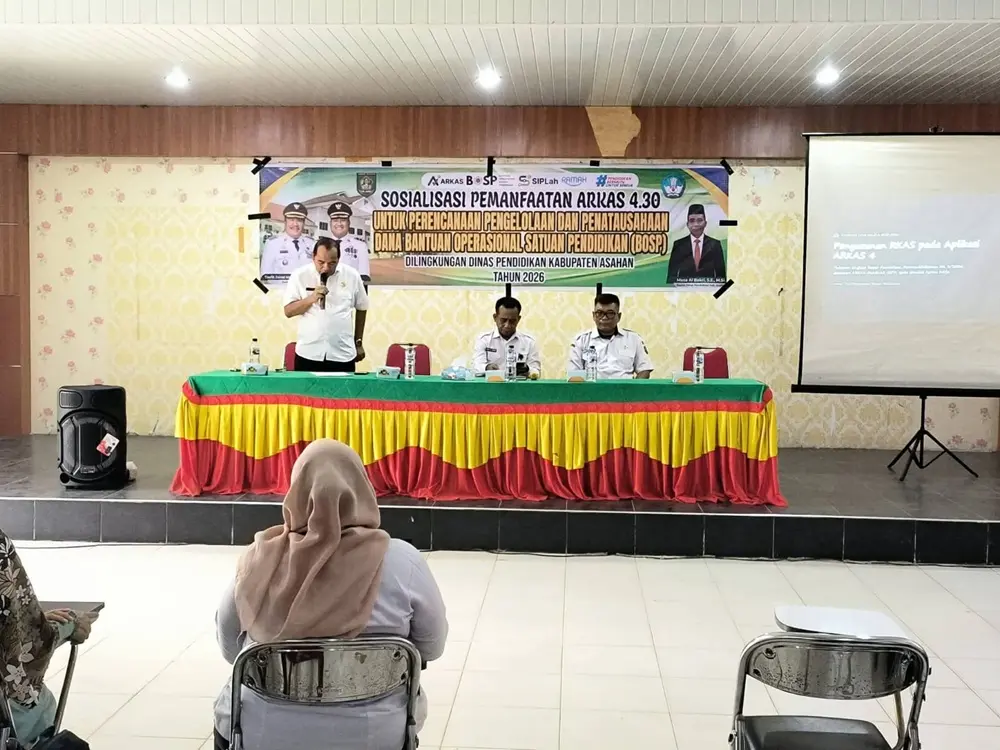 Wujudkan Anggaran Sekolah Akuntabel, Disdik Asahan Gelar Sosialisasi ARKAS 4.30
