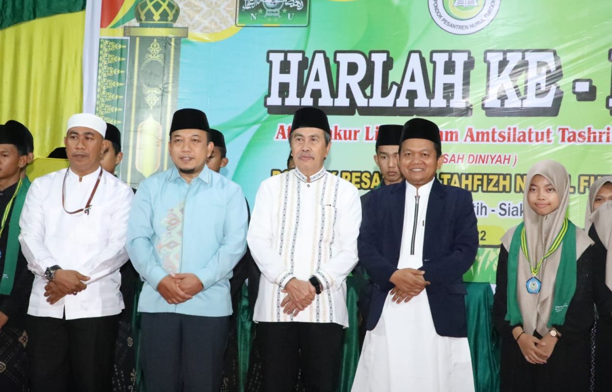 Wabup Siak Bersama Gubri Hadiri Harlah Ponpes Tahfizh Nurul Furqan