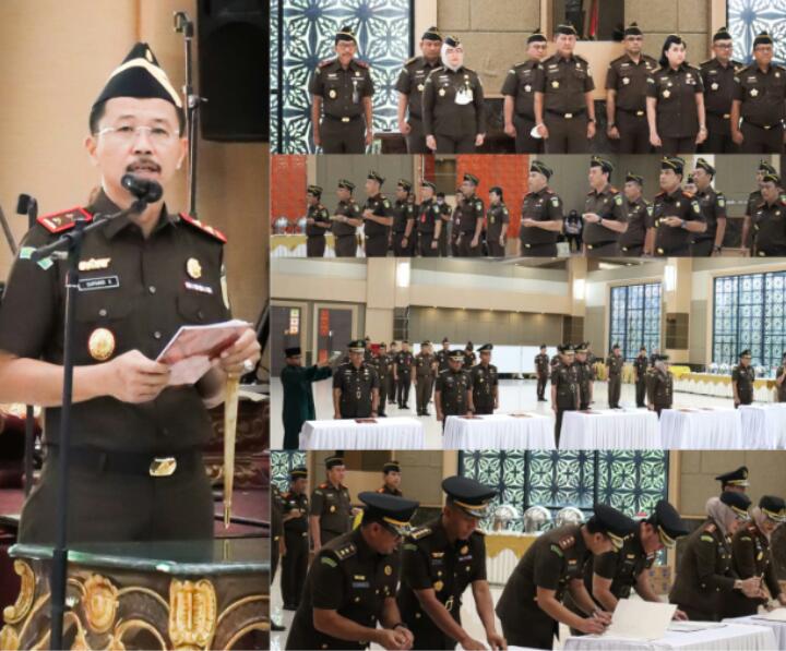 Kajati Riau Lantik Asintel dan Aspidsus serta Kajari Pekanbaru