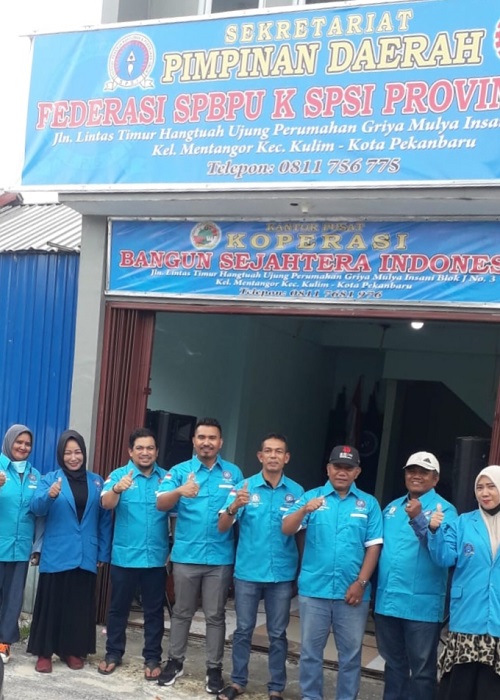 PC Kampar Silahturahmi ke Ketua PD F SPBPU Riau, PC Pekanbaru Gotong Royong di Rumbai
