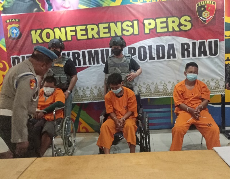 3 Perampok Spesialis Pecah Kaca Ditembak Tim Reskrim Polda Riau