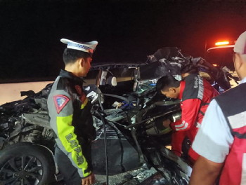 Pemudik  Asal  Sumut Tewas  Kecelakaan di Jalan Tol Dumai-Pekanbaru
