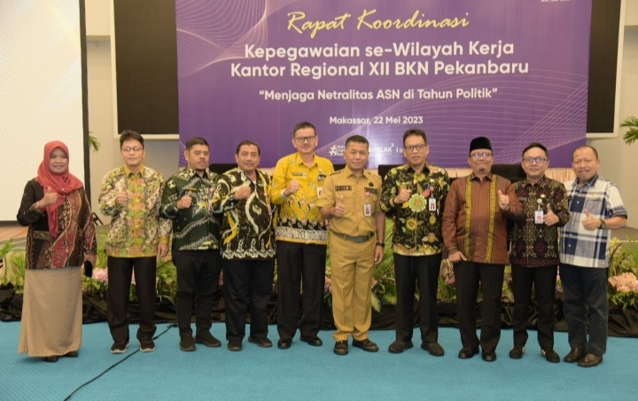 Bupati Bengkalis Hadiri Rakor Kepegawaian Menjaga Netralitas ASN di Tahun Politik